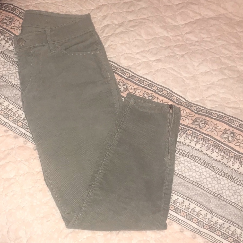 Loft - Gray Corduroy Curvy Skinny Ankle Pant - 4P